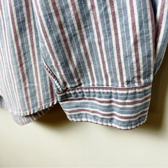 Ralph Lauren - Men’s Striped Custom Fit Buttoned Down Shirt - Sz. Lg - Picture 5 of 6